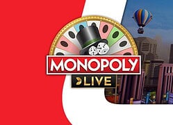 Betting wheel and casino game elements at Monopoly Live for online gambling.